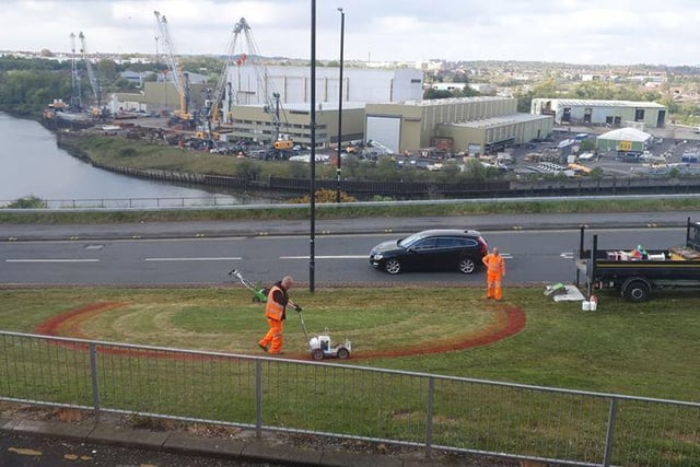 Families across Sunderland have spotted work on the rainbow.