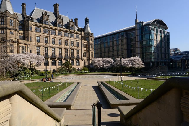 The announcement of lockdown one in March 2020 really put the 'peace' into Sheffield's peace gardens, with nobody in sight.