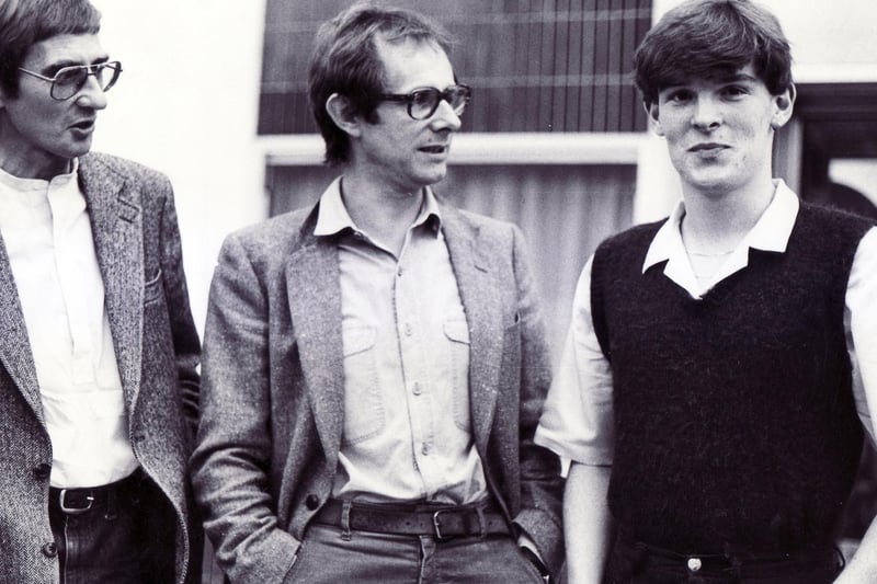 Young Sheffield actor Tony Pitts, the star of Looks and Smiles, at the showing of the film at the Cineplex in Sheffield in October 1981, with Hoyland-born writer Barry Hines, left, and film director Ken Loach. The film launched Tony's acting career