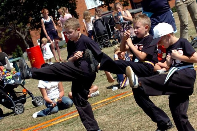 Martial arts display in Westfield Park in 2006.