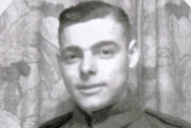 Normandy veteran Gordon Drabble as a young man during WWII