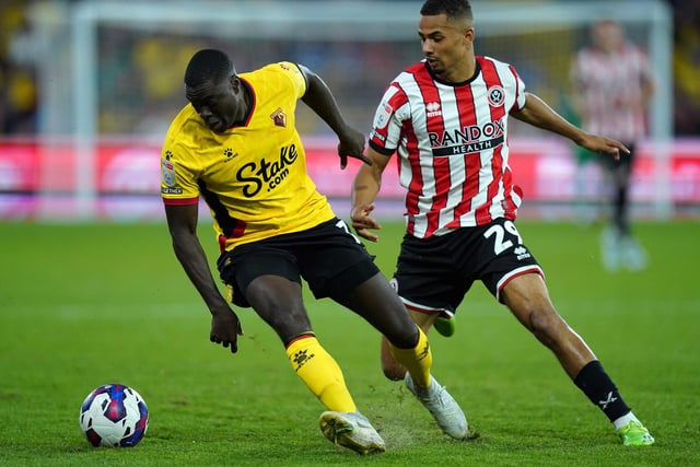 Watford's Ken Sema and Sheffield United's Iliman Ndiaye (right) battle for the ball: Adam Davy/PA Wire.