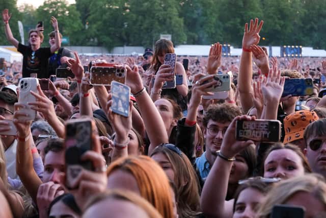 Officials have revealed how much the Arctic Monkeys shows boosted Sheffield's economy. Pictured are fans at the sold out shows at Hillsborough Park. Picture: Dean Atkins / National World