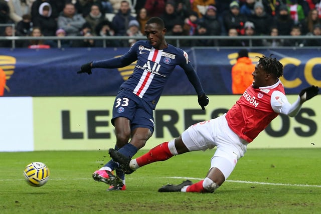 Leeds United's hopes of prising PSG youngster Tanguy Kouassi away on loan next season look to have been dealt a blow, with Manchester City and RB Leipzig both credited with an interest in the starlet. (HITC). (Photo by FRANCOIS NASCIMBENI/AFP via Getty Images)