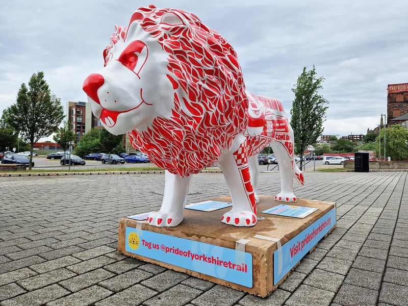 Rotherham United lion Miller by Rob Coyle was unveiled at the New York Stadium.