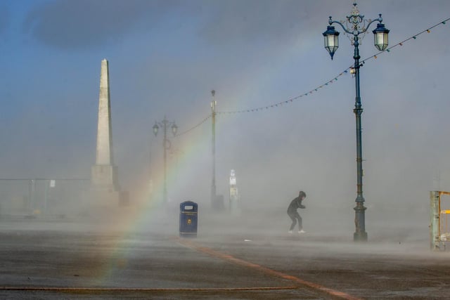 Rainbow formed during Storm Eunice in Southsea. Picture: Habibur Rahman