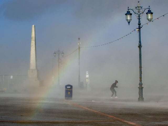 Rainbow formed during Storm Eunice in Southsea. Picture: Habibur Rahman