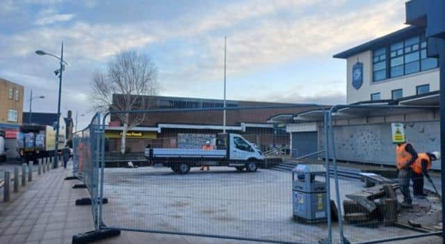 Work began earlier this year as part of a £2m scheme to redevelop parts of Hoyland to  “improve the physical environment”.