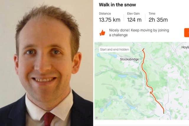 Junior Doctor, Alex Burnett, made an astonishing 13.75km trek through the snow in order to reach his work and patients on Friday.