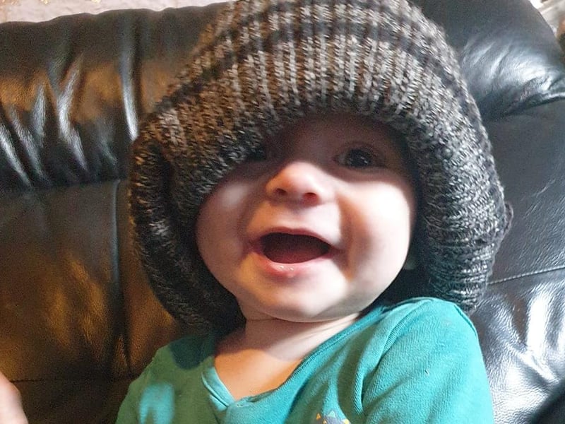 Samantha Mortiboy, said: "Jakoby is now 7 months old and was born July 5th weighing 9lb6oz i had to be induced because I couldn't walk. Hes a little character just like his big brother and 2 big sisters."