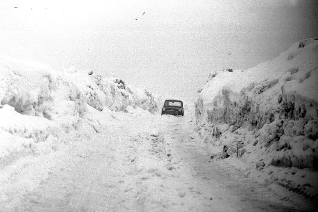 The Seaham to Warden Law road in 1963.