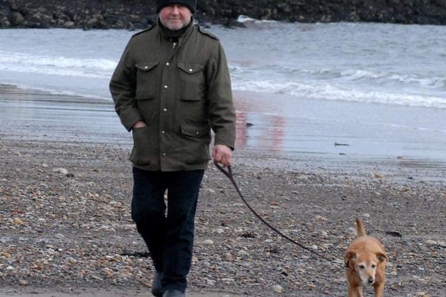 It's freezing but man's best friend is always up for a walk. Were you pictured in 2013?