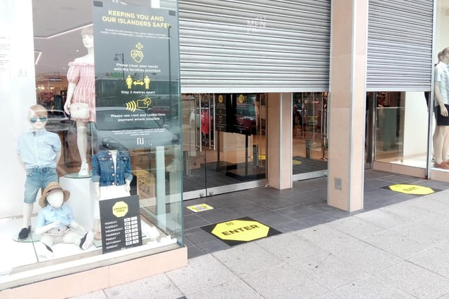 River Island safety measures in place for customers.