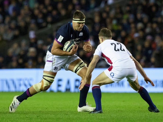 In for the injured Jamie Ritchie, his tackle helped prevent Alex Cuthbert scoring in the corner in the second half. - 6