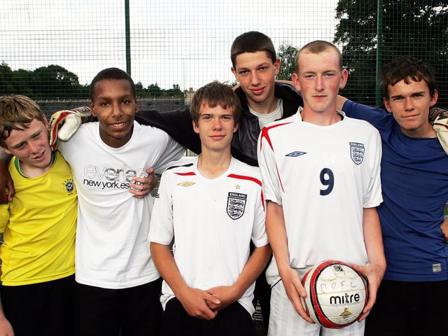 The Sheffield Boys team at the Blast Off football event on August 21, 2009