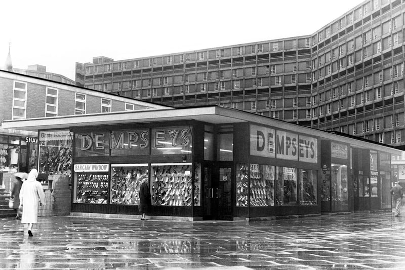 Dempseys bargain shoe store in Park Hill shopping precinct, June 1961 