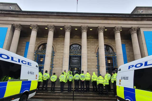 400 South Yorkshire police officers were involved in operation Duxford today, which saw a crackdown on crime across Sheffield