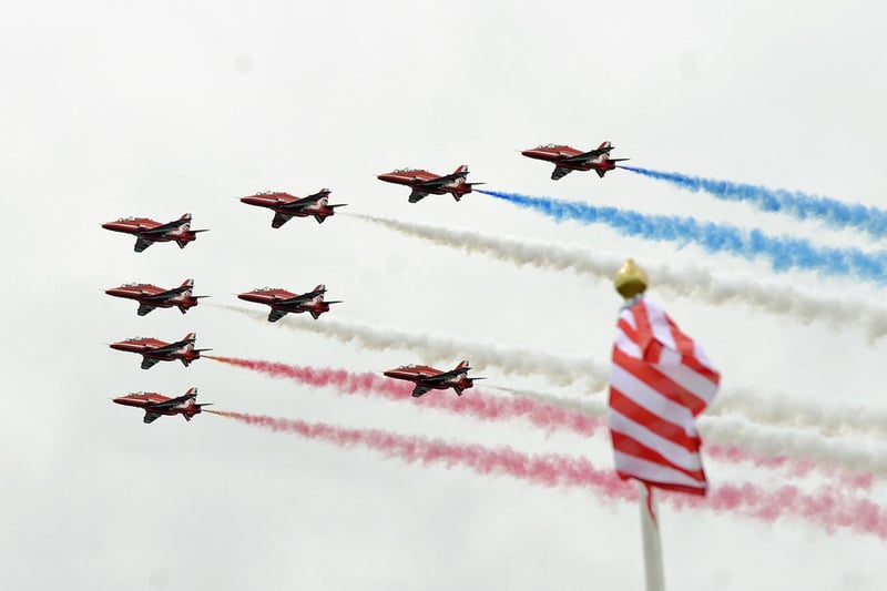 Red arrows fly over Southsea Common. Picture: Ian Hargreaves (050619-10)