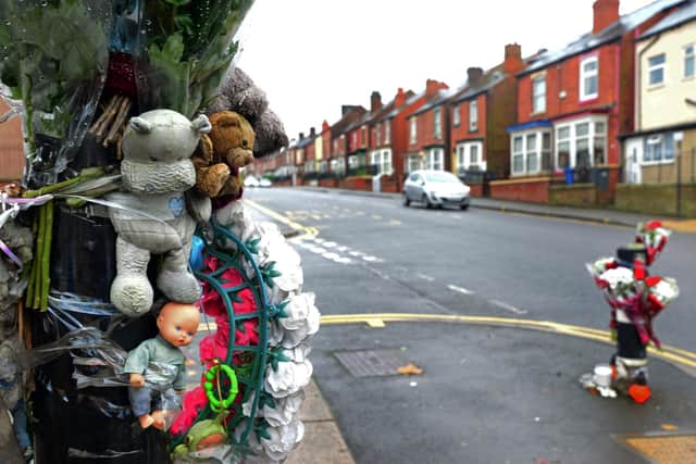 Floral Tributes on Main Road, Darnall. Picture: NSST-06-11-19-DarnallTributes-5