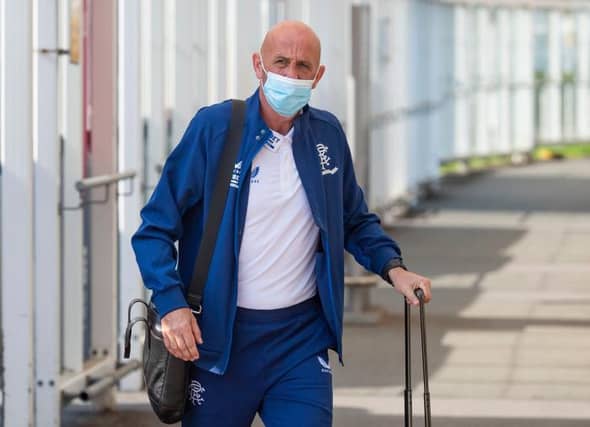 Rangers assistant manager Gary McAllister is pictured as they depart Glasgow Airport as Rangers head to Armenia on August 25 , 2021, in Glasgow, Scotland. (Photo by Mark Scates / SNS Group)