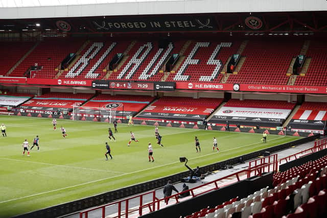 Fans will return to Sheffield United's home stadium Bramall Lane next weekend: Darren Staples / Sportimage