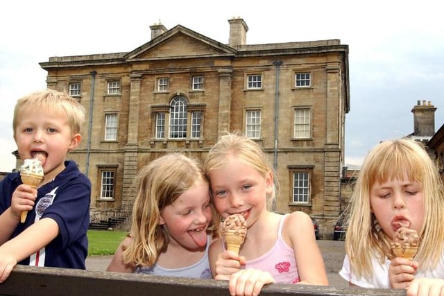 Children enjoying icecream at Cusworth Hall in 2004.