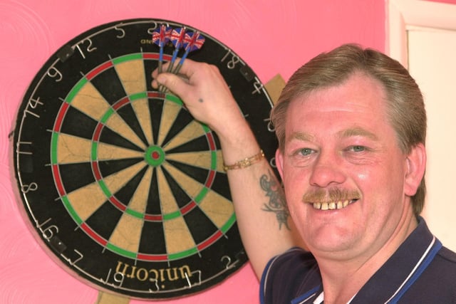 Darts player Tony Hall, of Victoria Road, Edlington in 2001