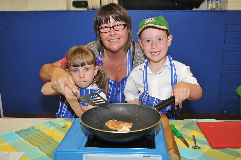 North Notts Arena played host to a Change 4 Life event promoting healthy eating and fitness. Children and parents cookery demonstration included Amanda Newton with children Lewis, six and Ellie, four.