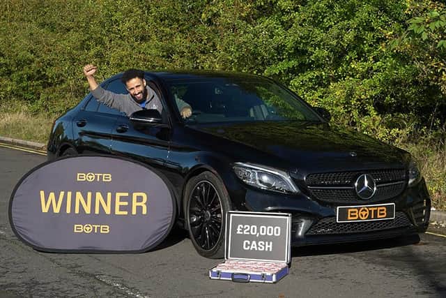 Ali Taher was in the middle of a work day when he was announced Midweek Car Competition winner and the new owner of a brand-new £44,000 Mercedes C300d AMG, as well as being £20,000 richer.