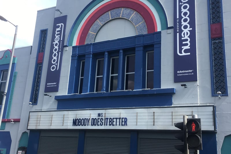 Glasgow's o2 Academy venue used the space normally reserved for performers to pay tribute to the NHS.