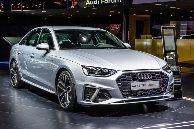 The Audi A4 takes ninth spot as the UK’s most popular car