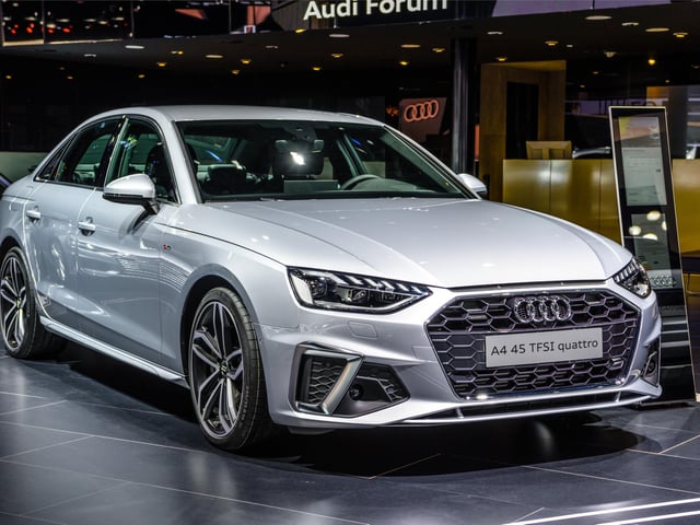 The Audi A4 takes ninth spot as the UK’s most popular car
