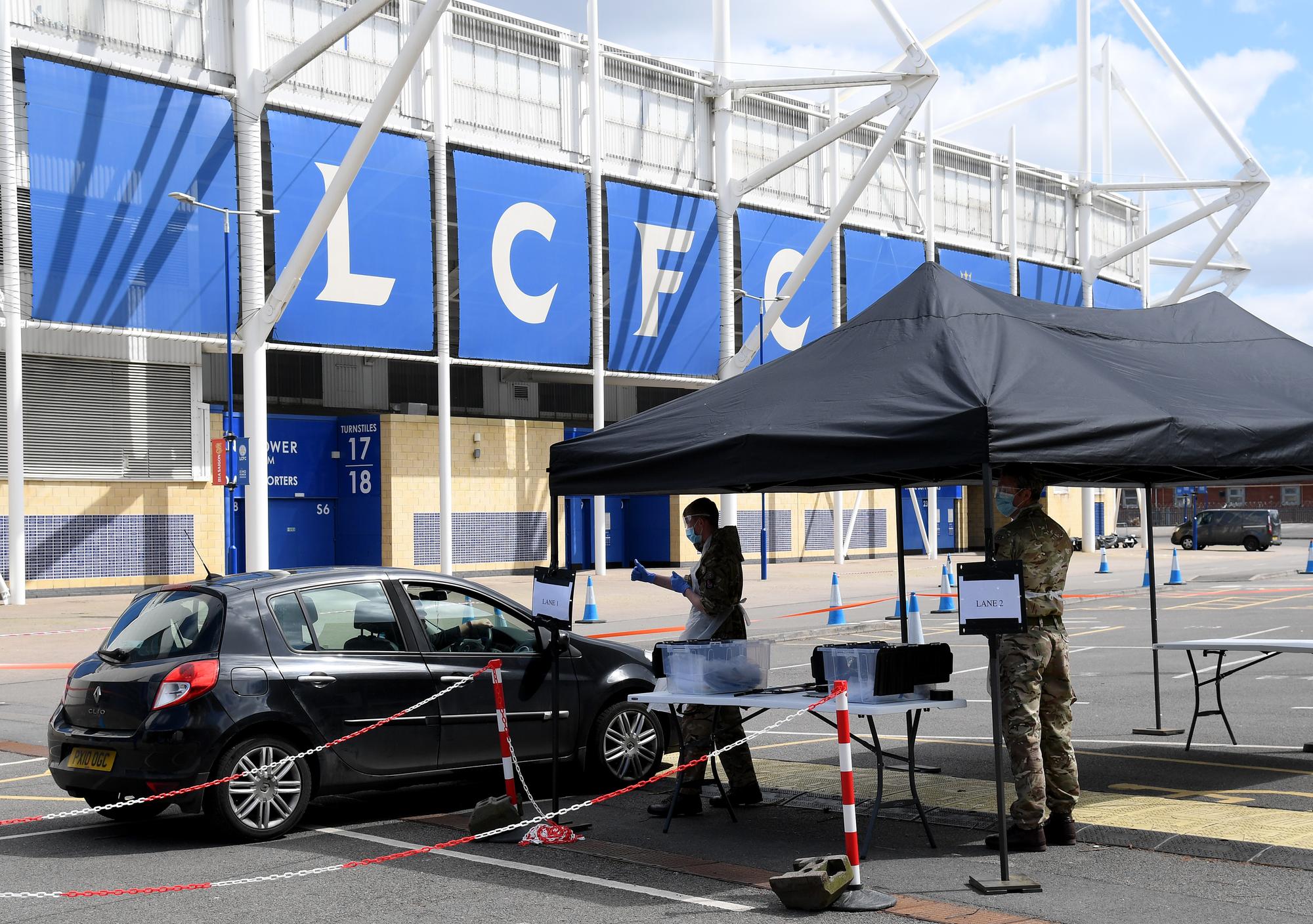 Leicester has an infection rate of 1,083.8 and 3,850 confirmed cases. The city's infection rate is 28 per cent higher than the next highest infected area per 100,000 of the population (photo by Ross Kinnaird/Getty Images).