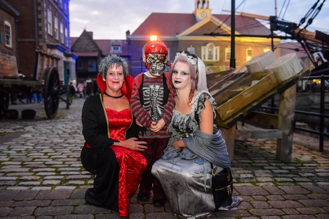 The Spoo-quay Halloween event at the museum 5 years ago. Sandra Lee, of Hartlepool, daughter Lisa Adams and grandson Tyler Adams are in the picture.