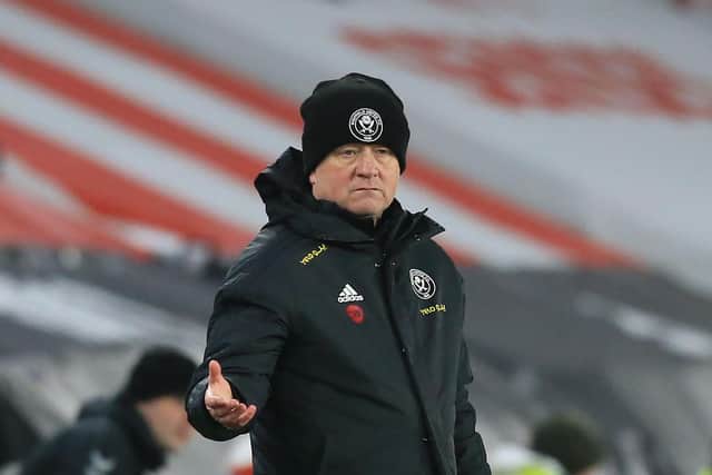 Sheffield United's manager Chis Wilder: LINDSEY PARNABY/AFP via Getty Images