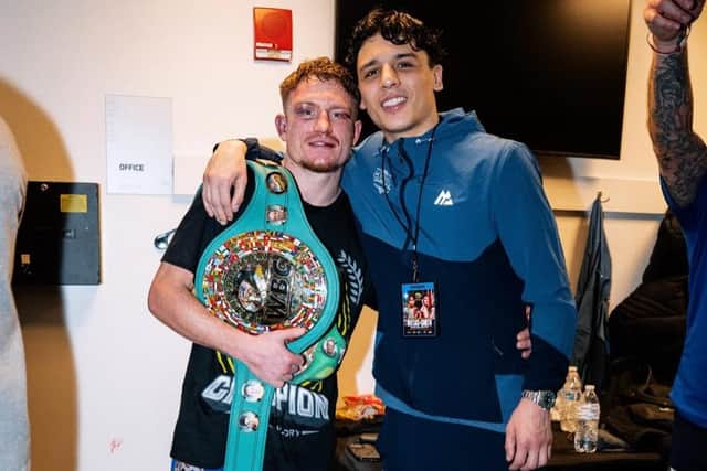 WBC world champion Dalton Smith with Junaid Bostan in NY
