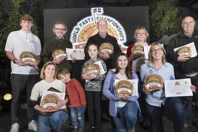 Jan Micallef, back, second from right, with her award at the World Pasty Championships. (Photo: Eden Project).