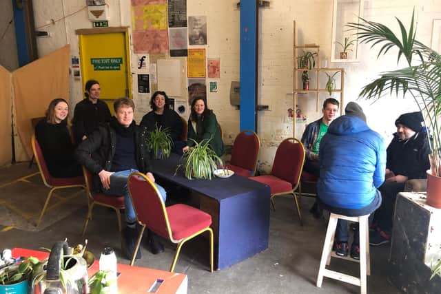 Universal Cafe: Volunteer and clients at the Sheffield Foodhall's Matilda Street base.