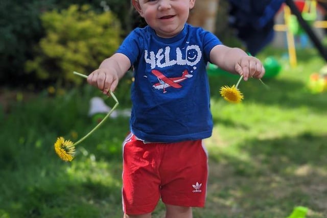 Jessica Briggs said she has been ejoying the garden and building lovely memories with her 19-month-old son Alfie-J George Cropper.