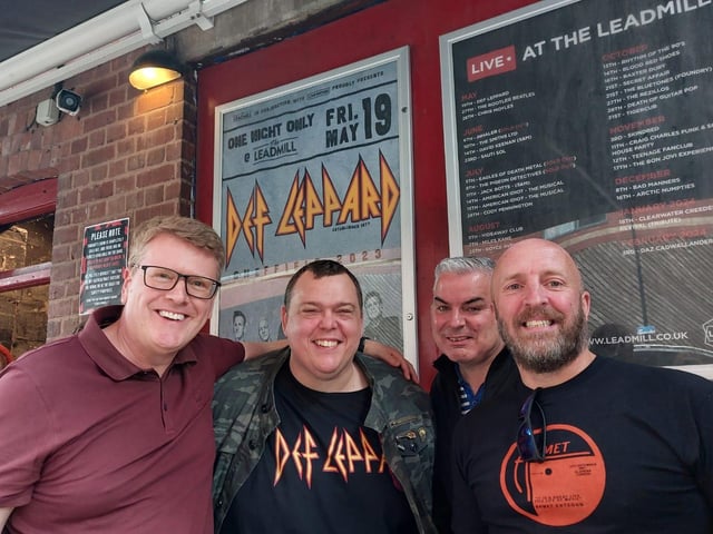 Fans queue for the Def Leppard gig at the Leadmill. Picture: Alastair Ulke