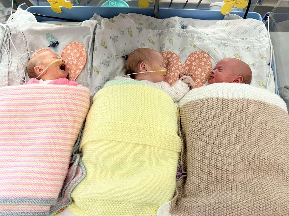 Sheffield mum gives birth to identical triplet girls – after being told they’d be boys
