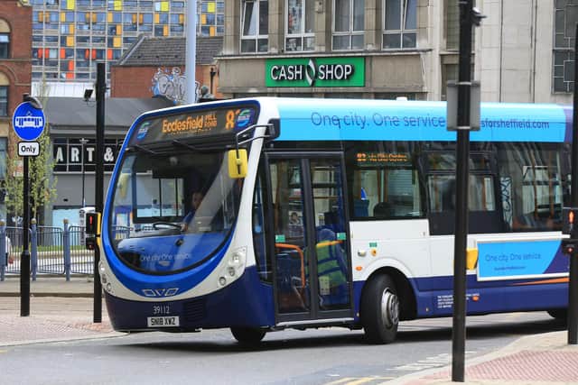 Buses Sheffield City Centre. Picture: Chris Etchells