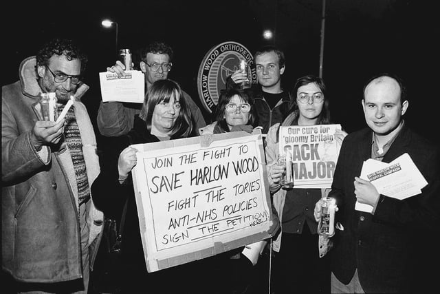 Protesters against the closure of the hospital