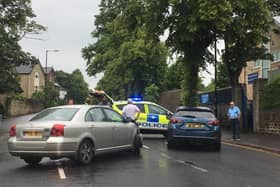 The collision in Broomhill this afternoon