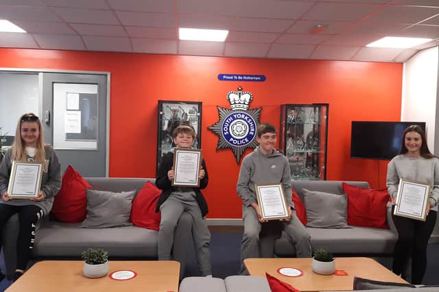 The youngsters all received a district commander’s commendation for their efforts.