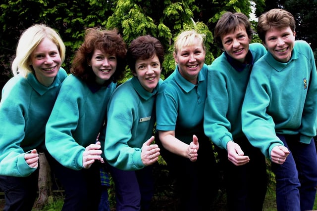 The pysical disability team at Gleadless clinic who are ready to run the Sheffield Half Marathon in 2000. They are, left to right, Fiona Kay, Lynn Johnson, Beth Turton, Annette Burrell, Kathryn Willis and Kate Wood.