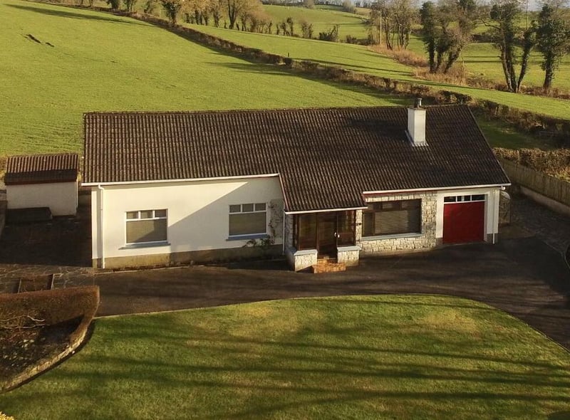 Three bed detached bungalow on Mullaghmeen Road, Enniskillen.  Average house price in Fermanagh and Omagh - £134,513.
.