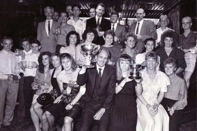 Josephine's hosted events including the Star Walk presentations in June 1990. Prize winners are pictured after the presentations, with, centre, men's and women's winners, Philip Ward and Gillian Watson.