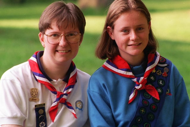 Guide Leader Susan Rooker and Guide Joanne Mackin were looking for sponsorship to attend a guide jamboree in Germany in the late 1990s