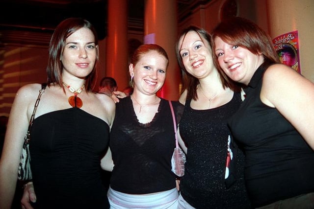 At 'Brighton Beach' at Sheffield City Hall on a girls night out were (l-r) Jo, Sarah, Mandy and Jill, September 9, 2003